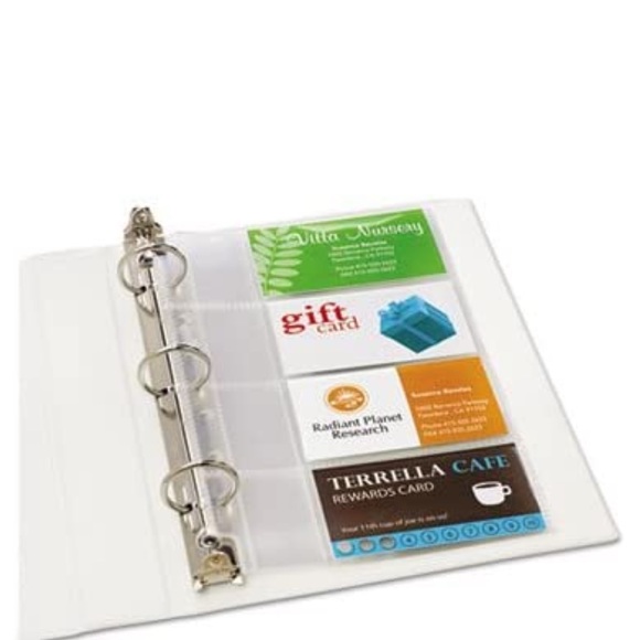 NWT Avery Business Card Binder Pages, 2 x 3 1/2, 8 Cards/Sheet, 5 Pages/Pack - Picture 6 of 6